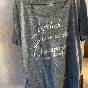 Lane Bryant Lipstick Diamonds and Champagne Short sleeve T shirt